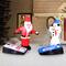 5ft. Inflatable Christmas Light Up Santa & Snowman Playing Corn Hole